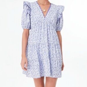 Hyacinth House Tuckernuck Leonie Floral Purple Dress size small